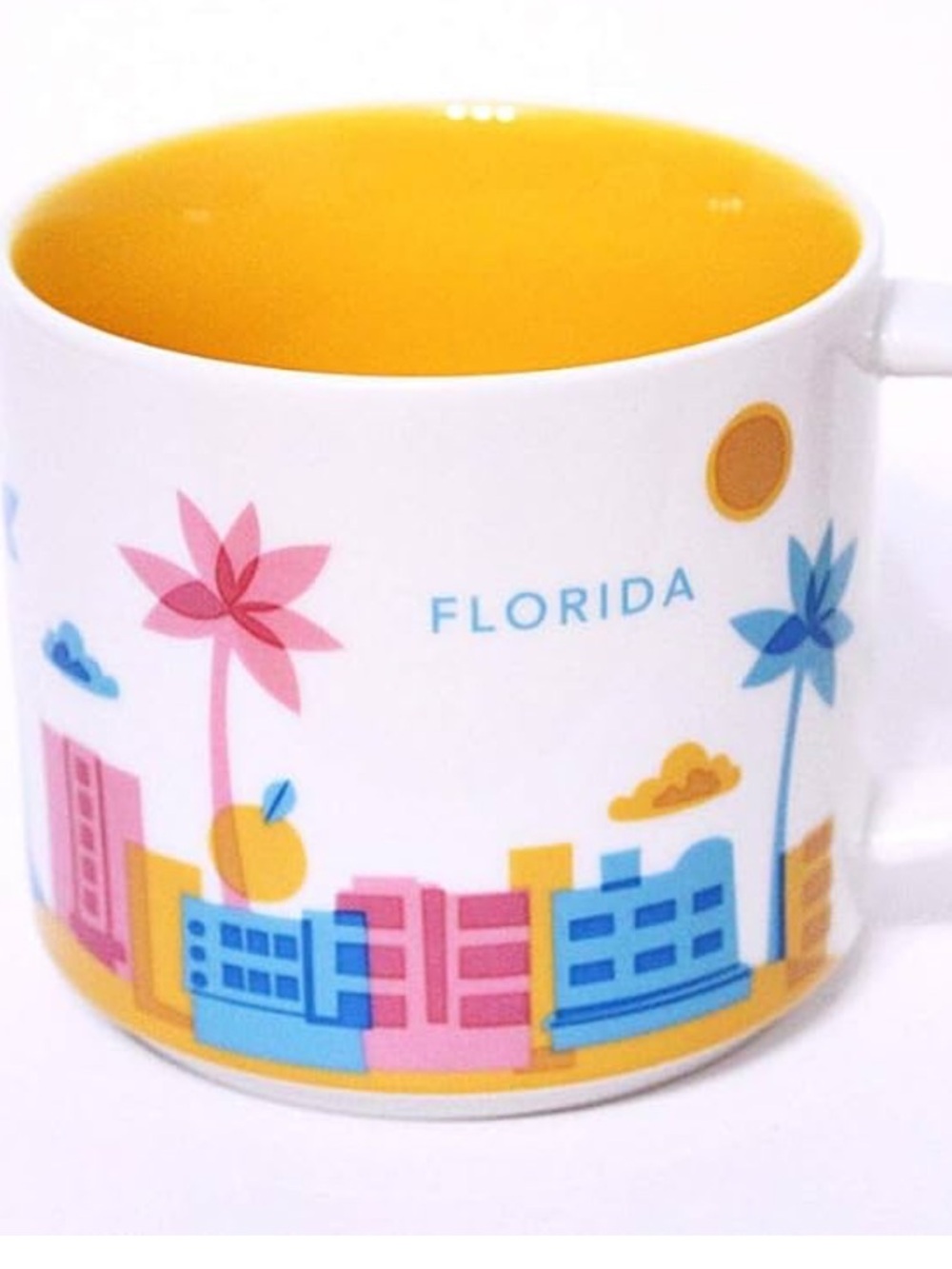 Starbucks You Are Here YAH Collection Florida Mug 2015 Palm Trees Sun Space